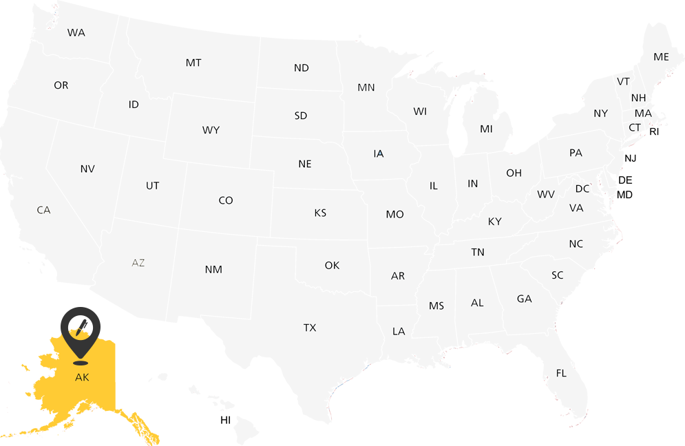 Alaska Notary Map